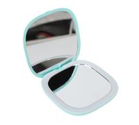 Qudinip Espejo de Maquillaje LED con Aumento 3X e Iluminación Blanca para una Fácil Aplicación de Maquillaje en Casa o de Viaje (Verde)