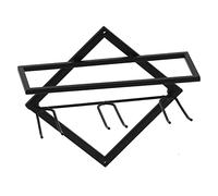 Qudinip Estante para Botellas de Vino Montado en la Pared, Soporte Que Ahorra Espacio con Exquisita Artesanía para el Bar del Hogar, Construcción de Hierro, 27x25,5 Cm