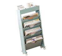 Qudinip Estantería de Aula Multicapa de Gran Capacidad y Ruedas Universales para Aula o Salón, 78,5x39,5x12,0cm (Plástica)