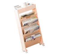 Qudinip Estantería de Aula Multicapa de Gran Capacidad y Ruedas Universales para Aula o Salón, 78,5x39,5x12,0cm (Plástica)