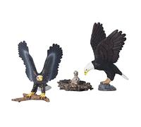 Qudinip Estatuilla de águila Figuras de Pájaros Realistas Que Enseñan la Imaginación para Niños Juguete Educativo El Plastico 3 Pcs
