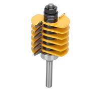 Qudinip Fresa para Carpintería con Vástago de 8 Mm, Broca Enrutadora Antirretroceso Duradera para Carpinteros Profesionales, Acero de Tungsteno Amarillo, 1 Pieza