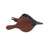 Qudinip Fuelle de Chimenea de Madera para Soplador de Fuego, para Barbacoa, Hoguera de Acampada, 16,9x7,5 Pulgadas, Madera Compuesta y Cuero, Cómodo