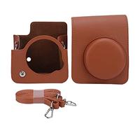 Qudinip Funda de Cuero PU para Mini Cámara, Elegante Funda Protectora para Cámara Mini 40, Correa de Hombro Ajustable de 14cm (Marrón)