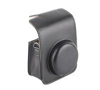 Qudinip Funda de Cuero PU para Mini Cámara, Elegante Funda Protectora para Cámara Mini 40, Correa de Hombro Ajustable de 14cm (Negra)