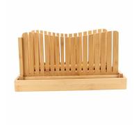 Qudinip Guía para Cortar Pan de bambú, Diseño Plegable y Compacto para un Fácil Almacenamiento, Perfecto para Pan Casero, Material de bambú Natural, 1 Rejilla para