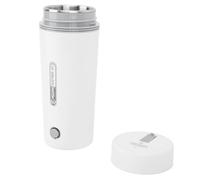 Qudinip Hervidor Eléctrico Portátil de 350ml, Taza Inteligente de Calentamiento Rápido para Viajes, Caldera de Agua Portátil Hecha de Acero Inoxidable 304 (12V)
