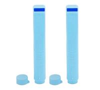 Qudinip Hiccup Straw, 2 PCS REUSABLE STOP HICCUPS Bebiendo Paja con Diseño de Boca Plana para Adultos para Adultos (Azul del lago)
