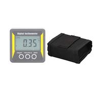 Qudinip Inclinómetro Digital con Base Magnética, Herramienta de Buscador de Ángulos de Alta Precisión para Uso Profesional, Tamaño Compacto, Material ABS, 1 Unidad