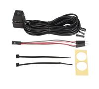 Qudinip Interruptor de Encendido para PC, Botón Mecánico Retroiluminado Azul con Cable Largo para Juegos de Oficina y Computadora de Escritorio (Luz colorida campeonato mundial)