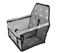 Qudinip Jaula Transportadora para Mascotas con Diseño de Huella de Oso, Lavable, Cómodo Asiento de Coche para Mascotas con Barra de Soporte para Viajes, Tela Oxford, 1 Unidad (Estilo bastón de