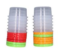 Qudinip Juego de 12 Recipientes Redondos de Plástico para Alimentos de 8 Onzas para Preparación de Comidas, Control de Porciones, Uso en la Cocina, Duraderos, Reutilizables, sin BPA