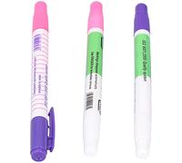 Qudinip Juego de 3 Rotuladores Coloridos para Marcar Ropa y Manualidades, Diseño de Doble Cabeza Soluble en Agua, Adecuado para la Mayoría de las Telas