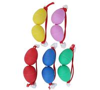 Qudinip Juego de 5 Huevos de Maracas, Coloridos Instrumentos de Percusión para el Aprendizaje Musical, Material ABS, Diversión para Niños y Músicos