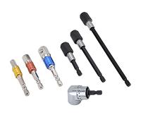 Qudinip Juego de Adaptadores de Brocas para Destornilladores Eléctricos y Llaves Manuales de Acero Tratado Térmicamente, Herramientas Manuales Eléctricas de Grado de Impacto, 7 Uds.