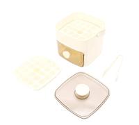 Qudinip Juego de Bandejas para Cubitos de Hielo de 2 Niveles con Contenedor de Gran Capacidad para una Fácil Recuperación y Almacenamiento del Hielo, Plástico de Calidad Alimentaria, Produce 48