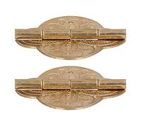 Qudinip Juego de Bisagras Antiguas, Pequeñas Bisagras de Latón para Puertas de Cajones y Armarios, Perfectas para Muebles del Hogar, 2 Piezas, 2,0x1,5 Pulgadas