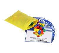 Qudinip Juego de Bloques Educativos de Madera Color Cubes para Enseñar Habilidades Matemáticas y de Conteo, 120 Piezas, Adecuado para Niños de 3 Años en Adelante
