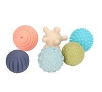 Qudinip Juego de Bolas Sensoriales Texturizadas, Bolas Suaves Multicolores para Apretar para bebé, Desarrollar Habilidades Táctiles en Casa, 6 Piezas de Juguetes de Vinilo
