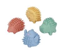 Qudinip Juego de Bolas Sensoriales Texturizadas para Bebés, Formas de Animales Coloridas para el Desarrollo de Habilidades Motoras, 4 Bolas de Masaje de Vinilo para Bebés