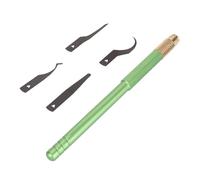 Qudinip Juego de Cuchillos de Desgomado 4 en 1, Herramienta Raspadora de Pala Duradera para Reparación de Teléfonos Móviles, Aleación de Aluminio (Verde A)