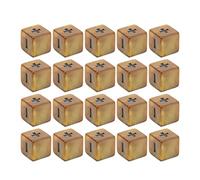 Qudinip Juego de Dados de Matemáticas de 20 Piezas para un Aprendizaje Efectivo, Dados de Signo Más Menos para Educación Infantil, Accesorios de Enseñanza de Plástico (Degradado Dorado)
