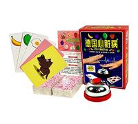 Qudinip Juego de Hoyo con Campana y Exquisito Juego de Cartas para Mejorar la Velocidad de Respuesta en Reuniones Familiares