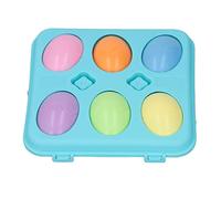 Qudinip Juego de Huevos a Juego para Aprender Formas y Colores, Diversión Educativa para Niños de 3 Años, Plástico, 6 Huevos con Caja de Almacenamiento