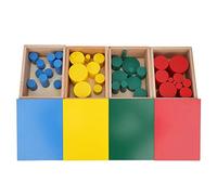 Qudinip Juego de Juguetes de Cilindros Coloridos para Educación Temprana y Enseñanza Sensorial, Juguete Educativo de Madera de 40 Piezas para Niños, Mejora la Percepción Visual