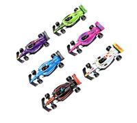 Qudinip Juego de Juguetes de Tracción hacia Atrás 1:60 F1, Coches de Carreras en Miniatura de Alta Simulación para Niños, Paquete Compacto de 6
