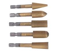 Qudinip Juego de Limas Rotativas de 5 Uds, Limas de Doble Corte para Herramientas de Molienda y Tallado de Carpintería, Vástago de 1/4 Pulgadas, Aleación de Acero de Tungsteno