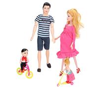 Qudinip Juego de Muñecas Familiares con papá, mamá y Niños para Juegos Educativos, Juguetes de 5 Piezas, Niños a Partir de 7 Años, Hecho de Plástico Duradero