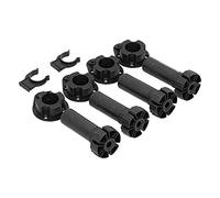 Qudinip Juego de Patas de Gabinete Ajustables, 4 Piezas, Patas de Soporte de ABS Duraderas Negras para Muebles, sofá, Armario, Altura de 3,8 Pulgadas