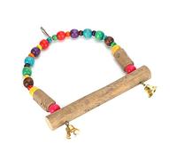 Qudinip Juguete de Columpio de Madera para Loros Pequeños y Medianos, Suministro para Morder Colorido y Duradero, Material Seguro No Tóxico, 1 Unidad