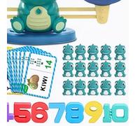 Qudinip Juguete de Equilibrio de Dinosaurio para Niños, Juego Educativo de Matemáticas, Divertido Juego de Juguetes de Aprendizaje para Edades de 3 a 8 Años, Hecho de Plástico ABS Seguro, 49 Piezas