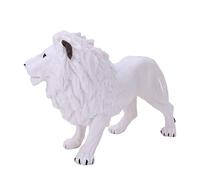Qudinip Juguete de León Blanco Modelo Animal, Simulación Vívida para Educación y Diversión Infantil, Plástico Ecológico Seguro, 9,1 X 3 X 5,9 Pulgadas, Gran Idea de Regalo