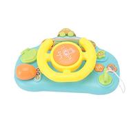 Qudinip Juguete de Volante de Simulación para una Experiencia de Conducción Divertida, Rotación Libre con Sonidos Musicales para Niños, Plástico 22 X 16 X 8 Cm (Verde)