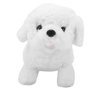 Qudinip Juguete Eléctrico de Peluche para Perros para Niños, Simulación Suave, Perro Que Camina, Ladridos, Sonidos, Decoración del Hogar, 17x11x14cm (Perro hikuma)