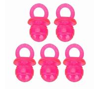 Qudinip Juguete para Masticar para Perros, Juego de 5 uds., Juguete Interactivo para Dentición Duradero con Forma de Chupete para Perros, Material TPR Seguro y No Tóxico de 3,15x1,97 Pulgadas (Roja)
