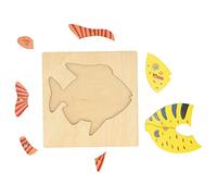 Qudinip Juguete Rompecabezas de Madera para Niños Pequeños para Regalo Educativo de Aprendizaje Temprano, Juguete Rompecabezas con Forma de Animal Hecho de Madera No Tóxica, Tamaño 24x24x1cm