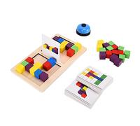 Qudinip Juguetes de Bloques de Madera para Educación Temprana, Bloques de Construcción Creativos para Juegos de Rompecabezas de Pensamiento Lógico, Haya Segura para Edades de 3 Años en Adelante,