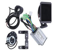 Qudinip Kit de Controlador sin Escobillas de Motor Eléctrico de 36V 48V 250W con Panel de Pantalla LCD y Acelerador para Bicicletas Eléctricas de Bricolaje Aluminio y Plástico