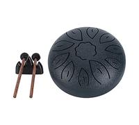 Qudinip Kit de Tambor de Lengua de Acero, 11 Tonos, Etéreo, sin Preocupaciones, para Yoga, Meditación, Relajación, Acero Al Carbono de 6 Pulgadas