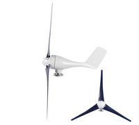 Qudinip Kit de Turbinas Aerogeneradoras Pequeñas de 1200W, Piezas de Energía Eficientes para Carga Doméstica Marina con 3 Aspas de Fibra de Nailon (12V)