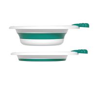 Qudinip Lavamanos para Bebés Tina Plegable Cómoda y Limpia Adecuada para Bebés Diseño que Ahorra Espacio TPE 1 Unidad (verde oscuro)