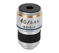 Qudinip Lente Objetivo de Microscopio 40X Acromático para Investigación Biológica, Latón Duradero y Aleación de Aluminio, Compatible con Estándar RMS, 1 Unidad