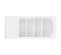 Qudinip Librería en Miniatura para Casa de Muñecas 1:12, Accesorio de Decoración Elegante Blanco para Sala de Estar y Dormitorio, 18,3x8,3x3cm