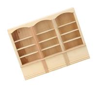 Qudinip Librería en Miniatura para Casa de Muñecas 1:12, Exquisito Gabinete de Madera, Accesorio Muebles para Casa de Muñecas, Tamaño de 23x18cm (Color Madera (librería Triple))