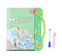 Qudinip Libro de Sonido Que Habla Español, Libro de Sonido de Aprendizaje Electrónico Interactivo Educativo para Niños, Niños Pequeños, Verde, Juguete de Sonido Interactivo