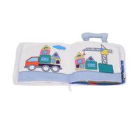 Qudinip Libro de Tela para bebé Tejido Suave Interactivo para Educación Temprana y Desarrollo Cognitivo 1 Unidad (Transporte)